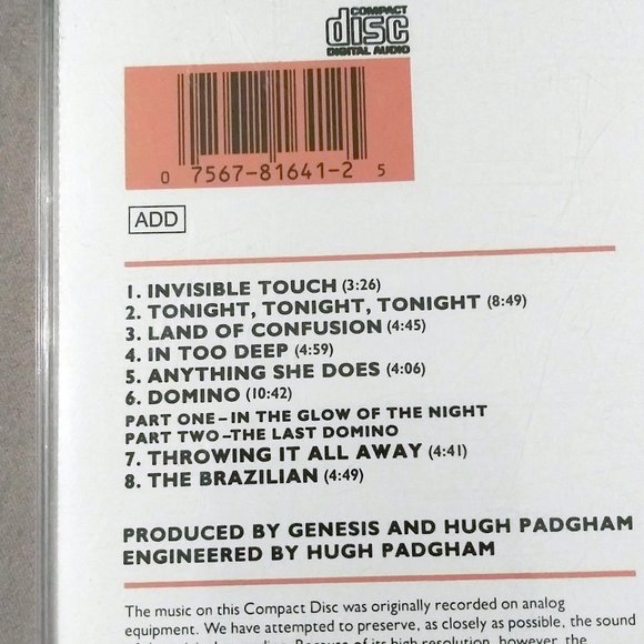 Phil Collins CD, Genesis, No Jacket Required, Vintage Compact Disc, 80’s CD - Picture 2 of 8